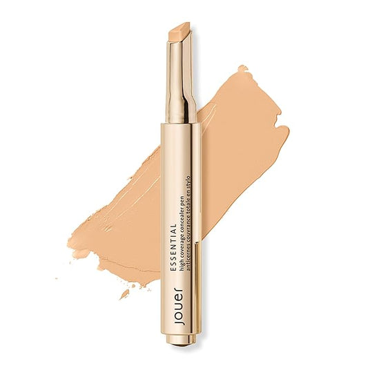Jouer Essential High Coverage Crème Concealer Pen | Medium to Full Coverage | Healthy Ingredients | Paraben, Gluten & Cruelty Free | Vegan Friendly