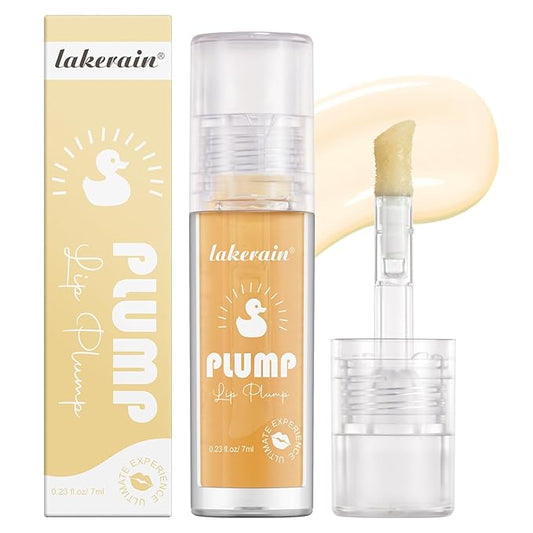 NICEFACE High-Pigment Lip Plumping Gloss, Hydrating & Moisturizing Lip Balm with Long-Lasting High-Shine, Natural Tinted Formula for Fuller Lips (Clear)