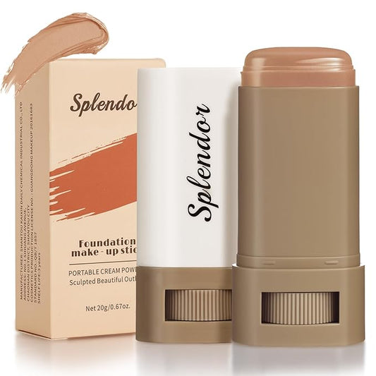 Splendor Serum Boosted Skin Tinted Balm, Solid Tinted Moisturizing Serum Contour Stick Foundation Face Stick splendor balm, Natural Makeup for Women (6#)