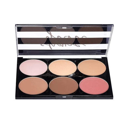 Mon Reve Shape Guru - 3-in-1 Face Sculpting Palette with Highlighter, Contour & Blush - Parabens-Free Vegan Mineral Makeup Kit for Light & Dark (03 Deep)