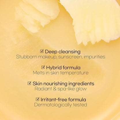 Petitfee Beautifying Mood On Cleanser 3.38 fl. oz. (100ml) - Cleansing Balm, Makeup Removal, Pore Cleansing, Dissolves Sunscreen, Moisturizing Finish with Citrus Aroma Oil, Korean Skincare