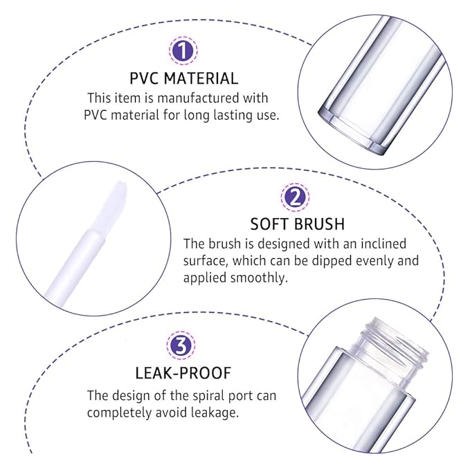 AMORIX 50 Pack Crystal Rhinestone Lip Gloss Tubes with Wand 5ml Empty Lip Gloss Containers Cute Lipgloss Bottles Lip Gloss Supplies Kit + 3pcs Syringes + Labels for DIY Lip Gloss Base