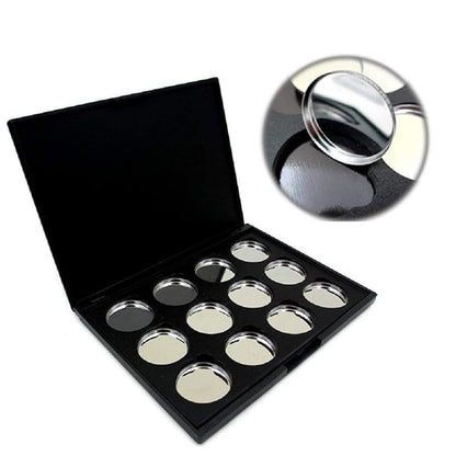 Empty Magnetic Eyeshadow Palette, Make Up Container Pallet for Empty Magnetic Cosmetics Makeup Eyeshadow Eye Shadow Aluminum Palette Pans Case,Black