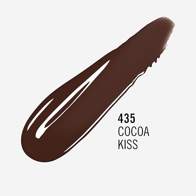 Rimmel London Stay Glossy, 435 Cocoa Kiss, Lip Gloss, Non-Sticky, Color and Shine, Up To 6-Hour Wear, Precise Applicator, 0.18oz