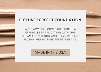 PRIMROSE PICTURE PERFECT FOUNDATION, Medium to Full Coverage with Flawless Finish, Paraben Free, Cruelty Free, Made in the USA. 0.42 oz/12 g (Whipped Cream)