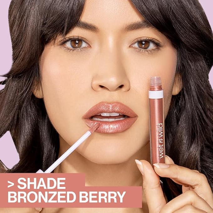 wet n wild MegaSlicks Lip Gloss, Ultra-Glossy, Vitamin-E Enriched, Ultra-Gloss High Shine Moisturizing, Cruelty-Free & Vegan - Attitude Check