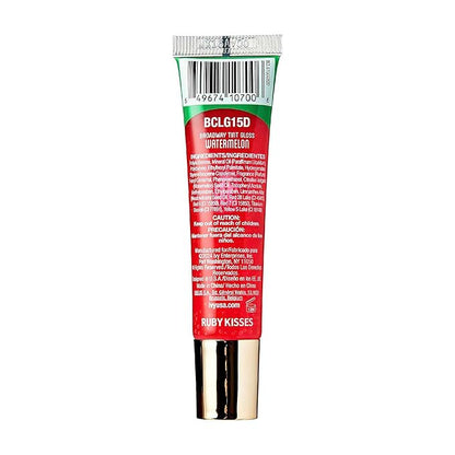 Ruby Kisses Broadway Vita-Lip Tinted & Clear Lip Gloss Set (6 Pack) Ultra-Hydrating & Soothing Formula with Vitamins, High-Shine Non-Sticky Finish Lip Balm, 3 Pcs Watermelon + 3 Pcs Grape Seed