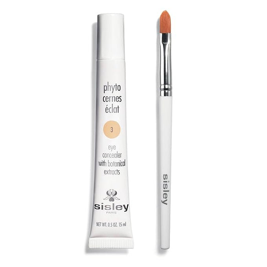 Sisley Paris Phyto-Cernes Eclat, No. 3-15 mL - Eye Concealer - Tinted Anti-Dark Circles Product - Instantly Masks Dark Circles & Targets Puffiness - Natural, Long-Wear Finish - Includes Brush