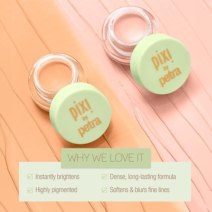 Pixi Beauty Correction Concentrate Duo - Brightening Peach & Awakening Apricot | Under Eye Colour Corrector | Illuminating Concealer | 0.1 Fl Oz Each