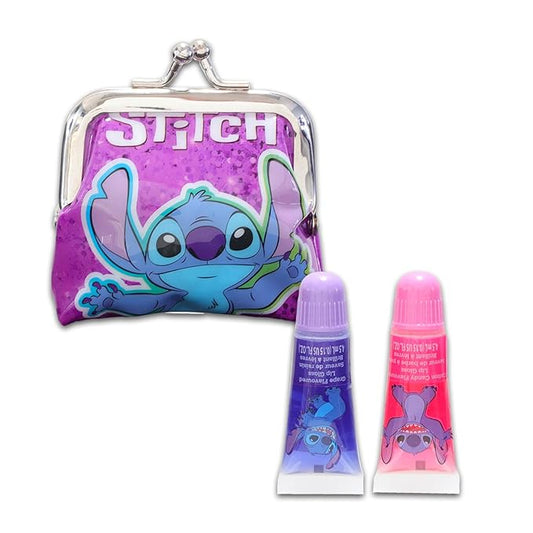 Stitch Lip Gloss Tubes - Bundle with 2 Lilo & Stitch Lip Gloss in Assorted Flavors for Party Favors Plus Coin Purse, Stickers, More | Lilo & Stitch Party Favors