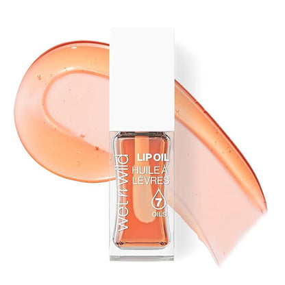 wet n wild Lip Oil - Lightweight, Non-Sticky, Hydrating & Nourishing Formula with 7 Conditioning Oils, Vegan & Cruelty-Free - Orange Blossom