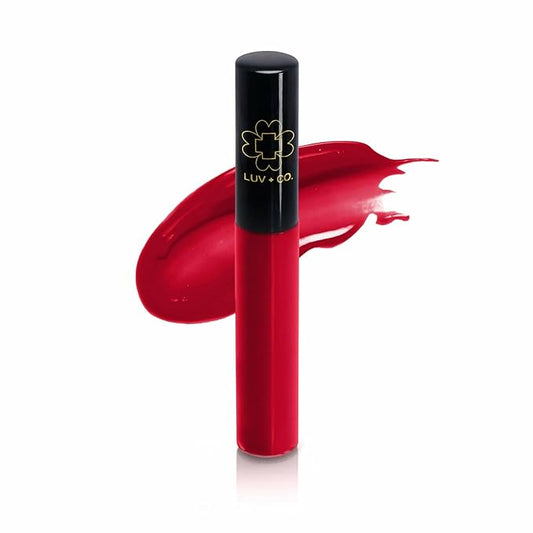 Lip Gloss 7ml 90% Organic Moisturizing Lip gloss Non Sticky Shiny Natural Colorants For Light Glossy Coverage Gluten Free Paraben Free | Classic Red | Divine