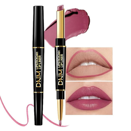 evpct 1Pcs Rose Red Matte Lip Liner and Lipstick for Women, Rose Magic Lipstick Lip Stain 24 Hours Original Lip Liner Makeup Stain Long Lasting Waterproof Smudge Proof labial Lip Pencil 34#
