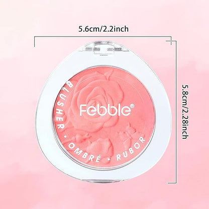 Blush Makeup,Rose Pattern Tint Blush, Lasting Moisturising,Natural shine，Waterproof, Gradual Blush