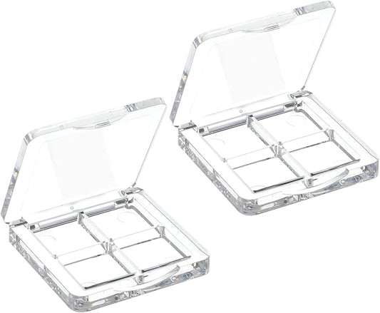 Empty Lipstick Palette, 2 Pcs Empty Makeup Palette, DIY Eyeshadow Powder Blush Lipstick Palette, Empty Lipstick Box, Empty Makeup Transparent Containers for Women and Gril