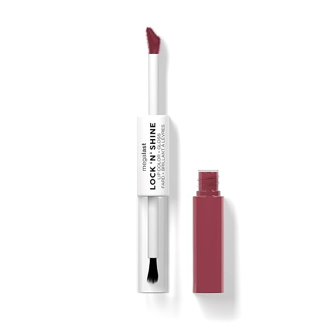 wet n wild Megalast Lock 'N' Shine Lip Color + Gloss Utaupia (Pack of 2)