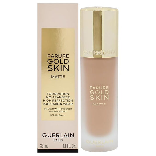 Parure Gold Skin Matte 24H Wear No-Transfer Foundation SPF 15-3N Neutral by Guerlain for Women - 1.1 oz Foundation
