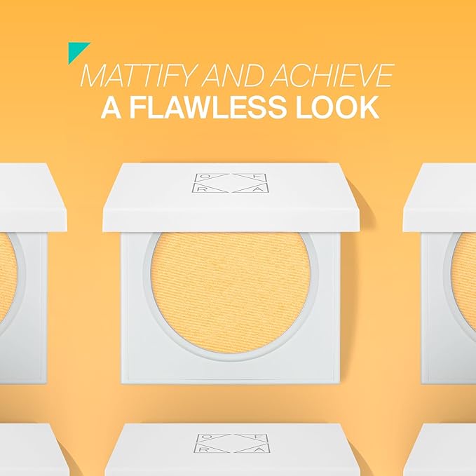 OFRA Pressed Banana Powder | Brightening & Color-Correcting Banana Setting Powder for a Flawless Makeup Finish | Matte Finish for Shine Control | Ideal for All Skin Tones | 7g