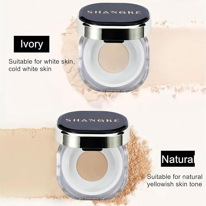 Air Soft Focus Loose Setting Powder,Matte Finish,Compact,Waterproof and Longlasting Finishing Powder,Magnetic Talc-Free Face Powders,1 Ivory White for Oily Skin.