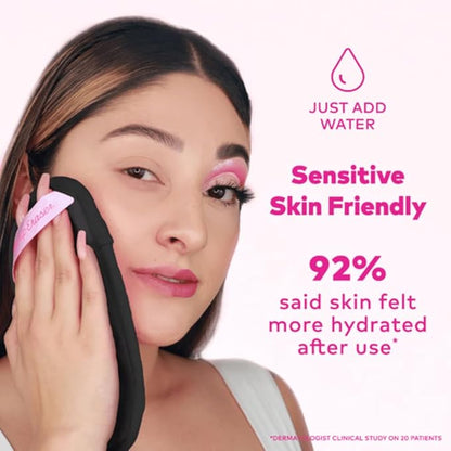 The Original MakeUp Eraser Mini PRO 5-pack, Erase All Makeup With Just Water, Including Waterproof Mascara, Eyeliner, Foundation, Lipstick, Sunscreen and More! Chic Black, 5ct.