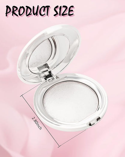 Face Highlighter Blush Powder Palette, Waterproof Long Lasting Shimmer Pink Glow Highlighting Bronzer Eye Facial Blusher Contour Cream Makeup Palette, Illuminator for Women Eyeshadow Body Cheek-03