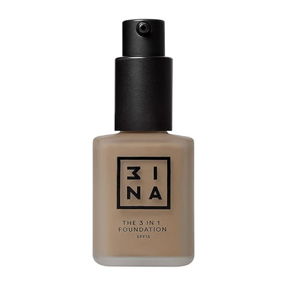 3INA The 3-In-1 Foundation 215 - Vegan Formula - Combination Of Primer, Concealer And Foundation - Medium Coverage - Natural Finish - Perfect For Covering Lines And Blemishes - Long Lasting - 1.01 Oz