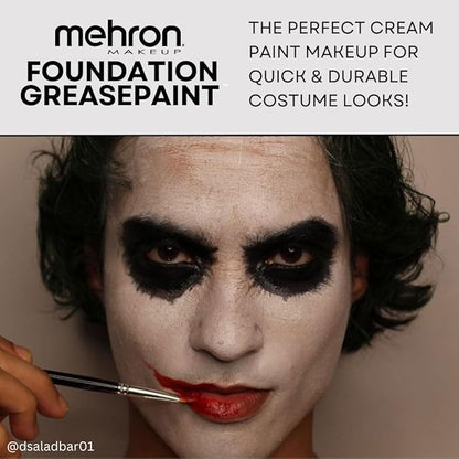 Mehron Makeup Foundation Greasepaint | Stage, Face Paint, Body Paint, Halloween Makeup 1.25 oz (38 g) (Really Bright Red)