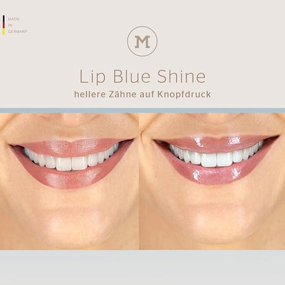 MINT Lipgloss Blue Lip Shine (4 ml) - Lipgloss - With Immediate Teeth Whitening Effect - Ultra Bright Shining Smile - By Dr. Mintcheva