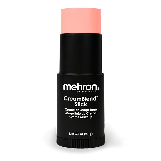 Mehron Makeup CreamBlend Stick | Face Paint, Body Paint, & Foundation Cream Makeup | Perfect for Halloween .75 oz (21 g) (Pastel Orange)