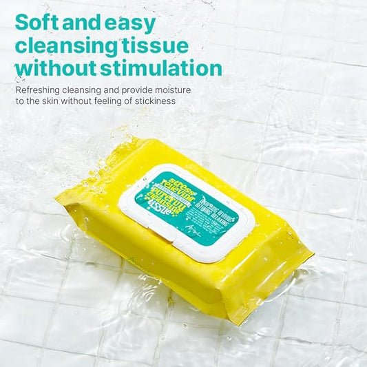 Ariul Stress Relieving Purefull Cleansing Tissue – Gentle & Hydrating Makeup Remover Wipes, Korean Skin Care with Natural Ingredients, 80 Counts × 2 Packs