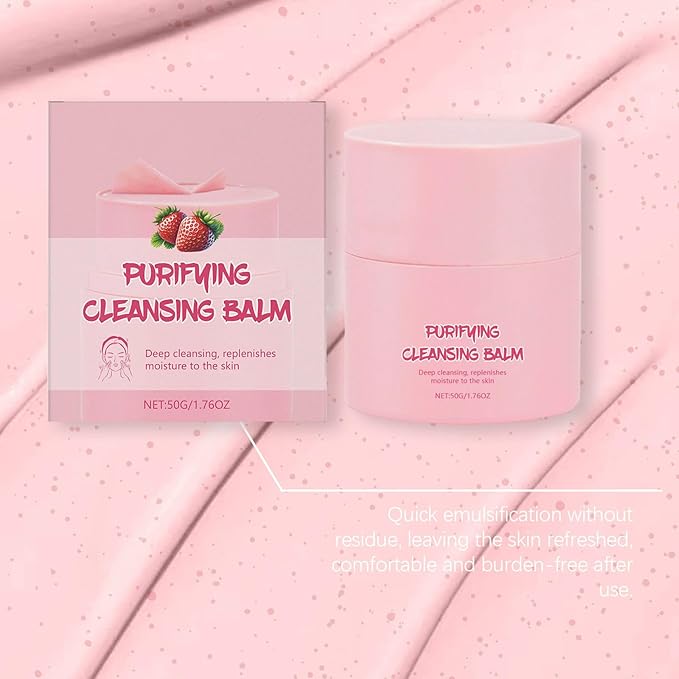 Strawberry Cleansing Makeup Remover, Gentle Makeup Removal, Removes Stubborn Makeup, Easy To Clean Without Greasy, Comfortable And Not Tight Skin. Refreshing Texture Is Easy To Clean.