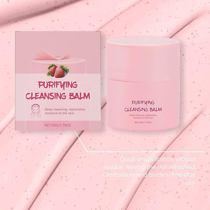 Strawberry Cleansing Makeup Remover, Gentle Makeup Removal, Removes Stubborn Makeup, Easy To Clean Without Greasy, Comfortable And Not Tight Skin. Refreshing Texture Is Easy To Clean.
