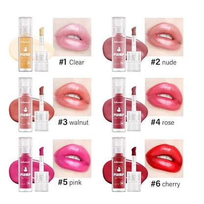 NICEFACE High-Pigment Lip Plumping Gloss, Hydrating & Moisturizing Lip Balm with Long-Lasting High-Shine, Natural Tinted Formula for Fuller Lips (Cherry)