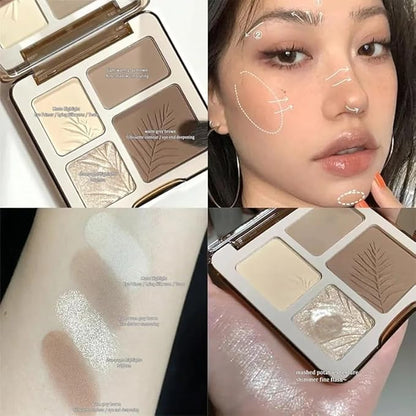 8 Colors Shadow Contour Concealer Palette with Mirror, Foundation Color Corrector Set, Concealer Palette Cream, Long-Lasting, Easy to Blend Powder Contour Palette for All Skin Type (2 Palet)