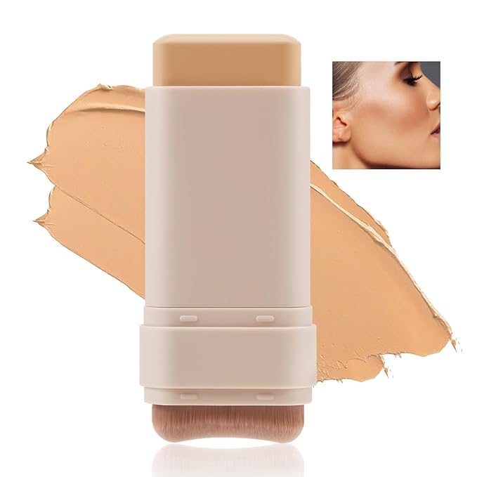 Matte Foundation Stick - Full Coverage Concealer And Contour Stick With Built In Applicator