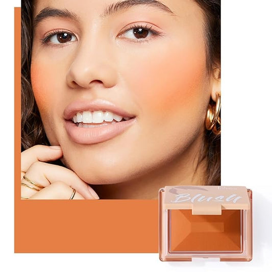 MAEPEOR Powder Blush Lightweight Smooth Blendable Matte Face Blush Highly Pigmented Powder Blusher for All Skin Tones (Color 08)