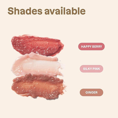 ATTITUDE Oceanly Sheer Lip Gloss Stick, EWG Verified, Titanium Dioxide-Free, Vegan Makeup & Beauty, Cruelty-Free, Plastic-Free, Ginger, 0.12 Ounces