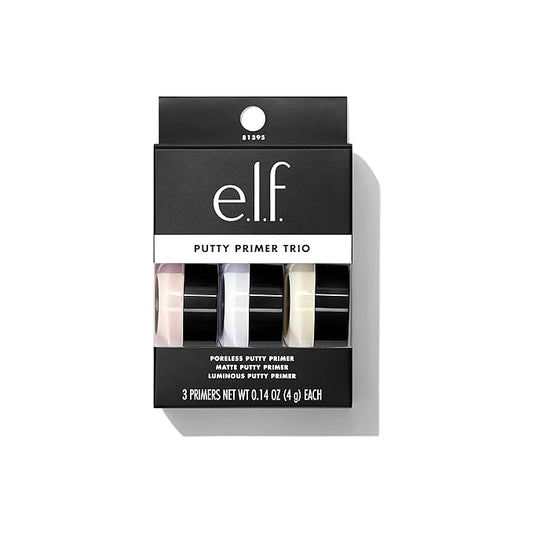 e.l.f. Cosmetics Putty Primer Trio, Includes Poreless Putty, Matte Putty & Luminous Putty, Travel Size, 0.14 Oz (4g) Each, 0.14 ounces