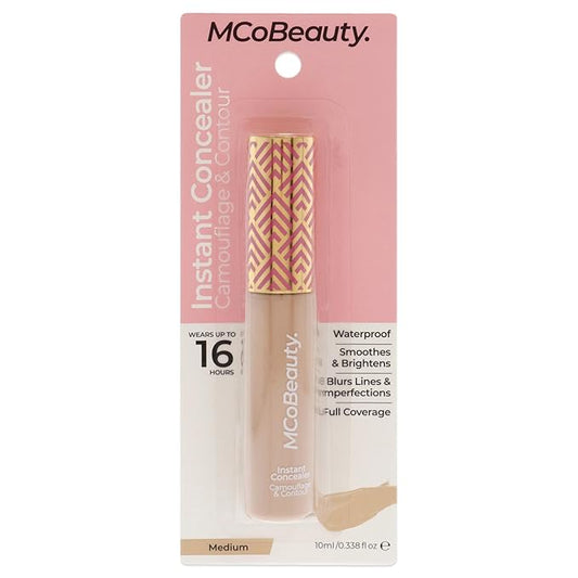 MCoBeauty Instant Camouflage And Contour Concealer - Highly Pigmented, Full Coverage - Instantly Brightens And Smooths The Skin - Blurs Imperfections And Corrects Dark Circles - Medium - 0.3 Oz