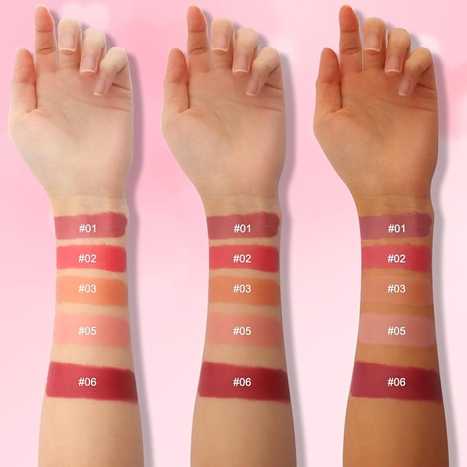 Erinde Liquid Blush for Cheeks, Soft Cream Blush Makeup, Natural-Looking Matte Finish, Lightweight, Long-Wearing, Vegan & Cruelty-Free, 05