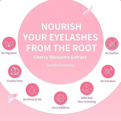 Eyelash Extension Cleanser, BREYLEE Upgraded Eyelash Extension Shampoo 60ML+Mascara Wand+Brush Eyelash Foam Cleanser For Extensions and Natural Lashes