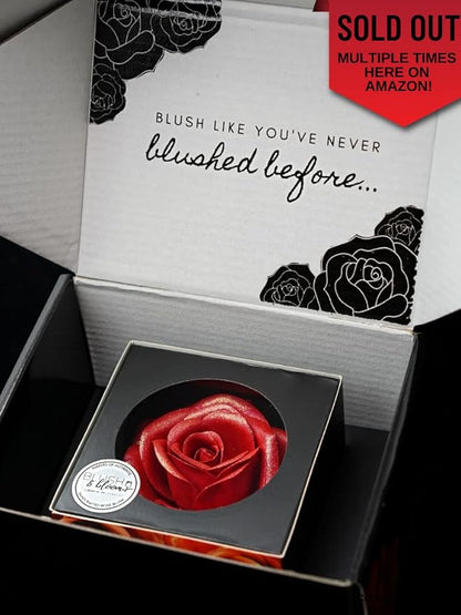 Bloom GEM IN EYE COSMETICS Feisty in Blush & Bloom™ Love Edition Unveils 3d Silk Rose Blush, Rose Face Blushes on Powder for a Rosy | Radiant Flush |