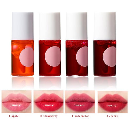 Lip Tint Stain Set, Long Lasting Lip Makeup, Gloss bling Non-sticky (2 Colors A)