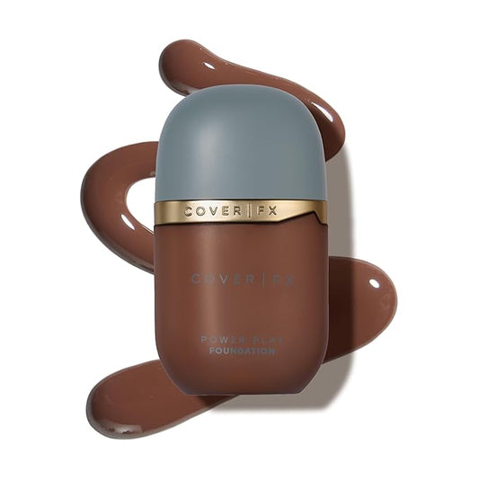 COVER FX Power Play Foundation - Shade R2 - Buildable Full Coverage - Waterproof Sweat-Proof Transfer-Proof - Natural Matte Finish - All Skin Types
