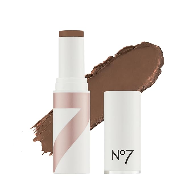 No7 Stay Perfect Foundation Stick - Russet - Non-Drying Makeup Foundation with Hydrating Squalene - Coverage for Up to 18 Hours (10g)