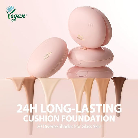 milktouch Cushion Foundation, 24H Flawless Skin, Radiant Shine, No Oxidation, Long-Lasting, Non-Creasing, 60% Hydrating Skincare Infused Korean Foundation, Valentines Gifts (26N Latte)