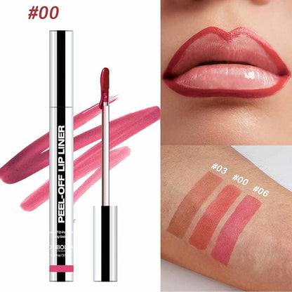 3Pcs Lip Stain Peel Off Set,Peel Off Lip Liner Stain,Matte Lip Liner Tattoo Long Lasting Waterproof Transferproof Lip Stains for Women Peel Off