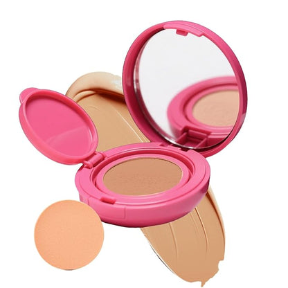 Peptide Bouncees Foundation, Foundation for Older Women, Hydrating, Age-Defying Makeup for Mature Skin, And All Skin Types, Natural, Medium Buildable Coverage, Satin Finish (Dark skin color, 1pcs)