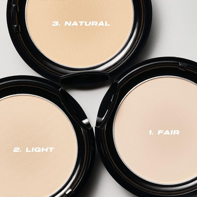 [ABOUT TONE] Blur Powder Pact (01 FAIR) + Glow Powder Pact BUNDLE SET/Pressed Powder Pact with Mirror and Puff, Face Makeup Setting Powder, Finishing Powder with Sebum Control, Vegan