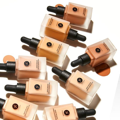 Sugar Cosmetics Drop The Base Serum Foundation10 Latte (Light, Warm Undertone) Full Coverage Waterproof Matte Finsh